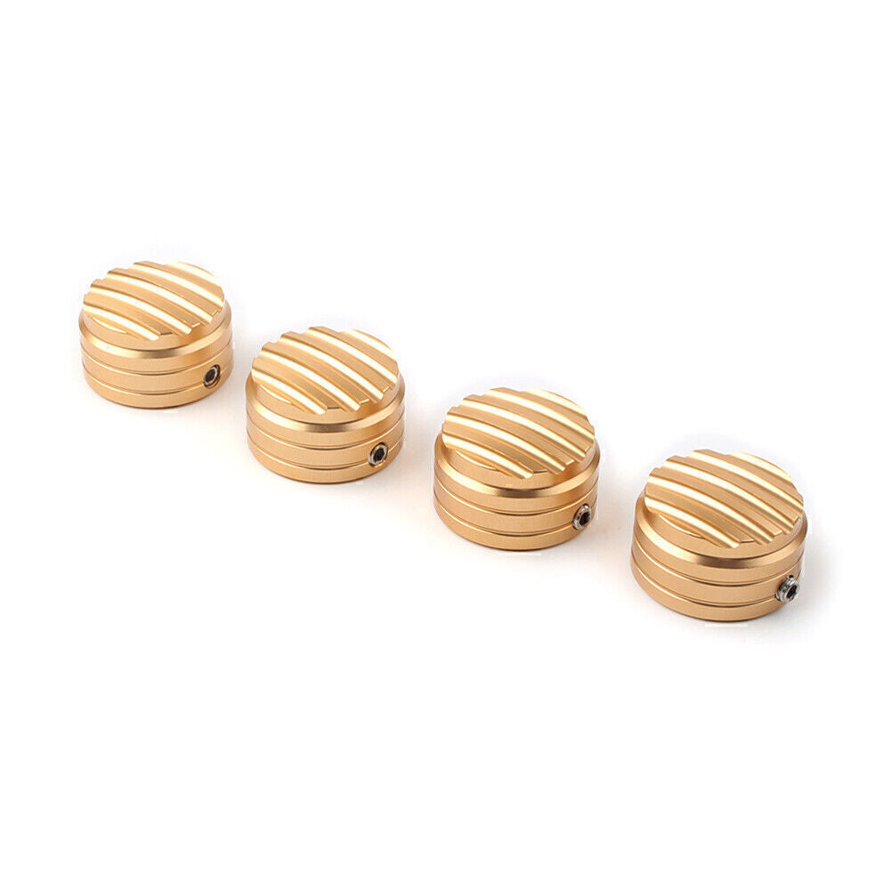 4x Gold Billet Machined Head Bolt Cover Cap Fit Thruxton /R 2016+ Street Cup