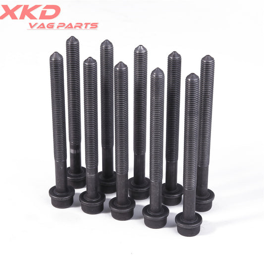 10 2.0T 1.8T cylinder head bolts are suitable for Volkswagen CC, for Golf , for Jetta , for Passat , for Tiguan , and for Audi A4.