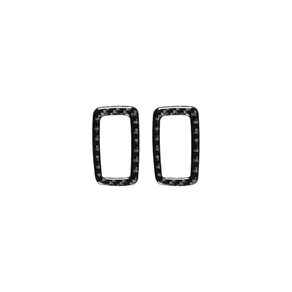 2x Carbon Fiber Rear Window Lift Switch Buttons Cover for Jeep Liberty 2008-2012