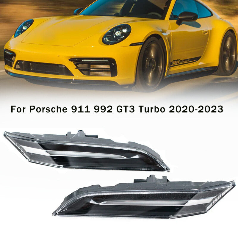 for Porsche 911 992 GT3 Turbo 2020-2023 Pair Fender Side LED Turn Signal Light