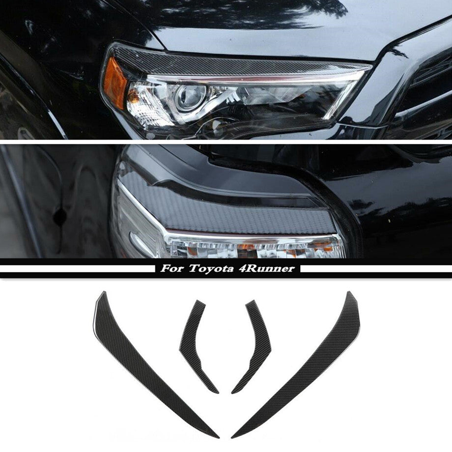 Real Carbon Fiber Rearview Mirror Molding Cover Trim for Toyota 4Runner 10-2023