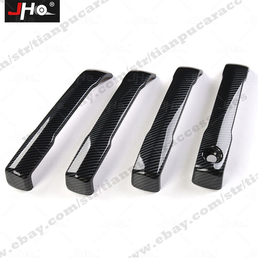 Carbon Fiber 4PCS Side Door Handles Trims Cover Decor for Toyota Tundra 2022 New