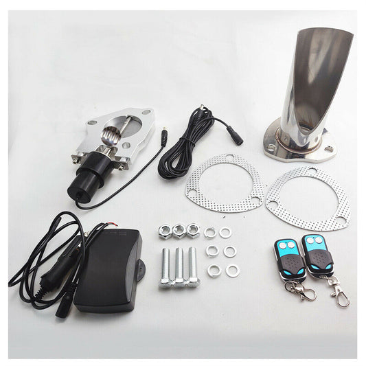 2.5-inch Electric Stainless Steel Exhaust Valve Motor Control Valve with Pipeline Remote Control Kit
