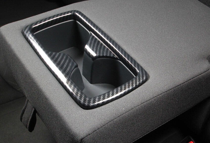 for Toyota RAV4 2019-2023 ABS Carbon Fiber INner Rear Water Cup Frame Cover Trim
