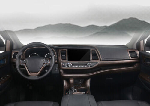 Central Console for Toyota Highlander Wood Grain 2014-2019 Dashboard Strip Decor