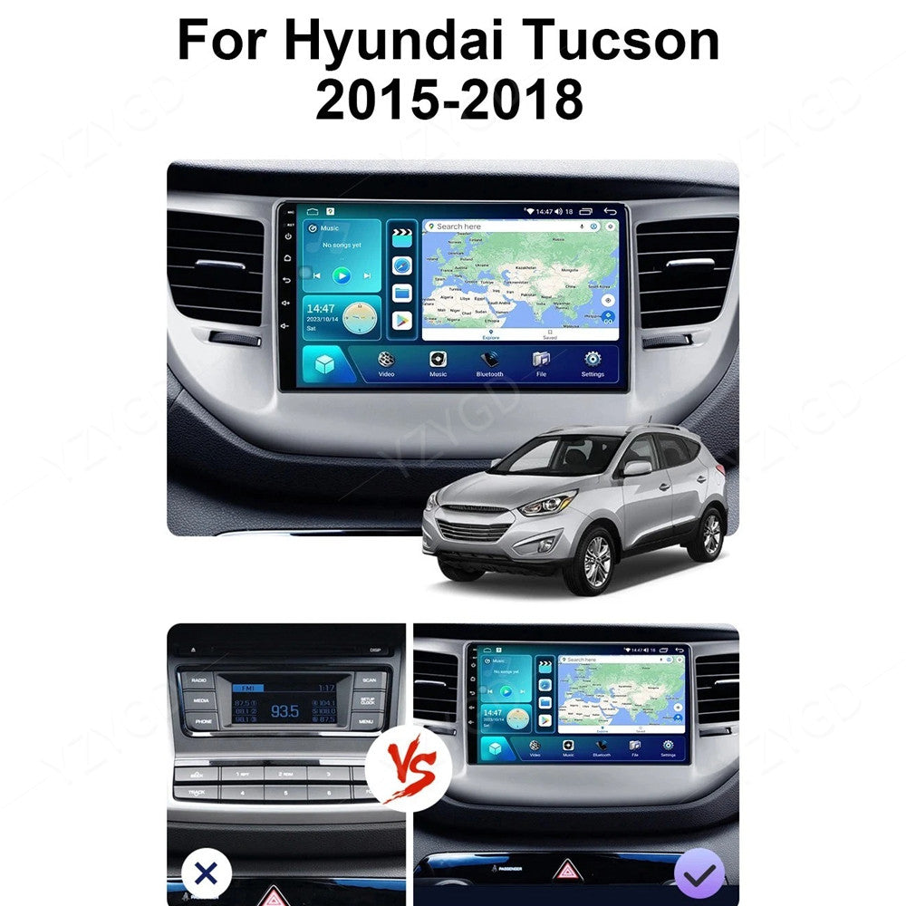 for Hyundai for Tucson 2015-2018 GPS Navi Carplay Car Radio Stereo Multimedia Screen