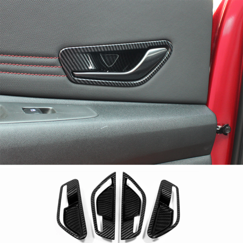 for Hyundai for Elantra 2021-2023 Carbon Fiber Inner Door Handle Bowl Cover Trim ABS