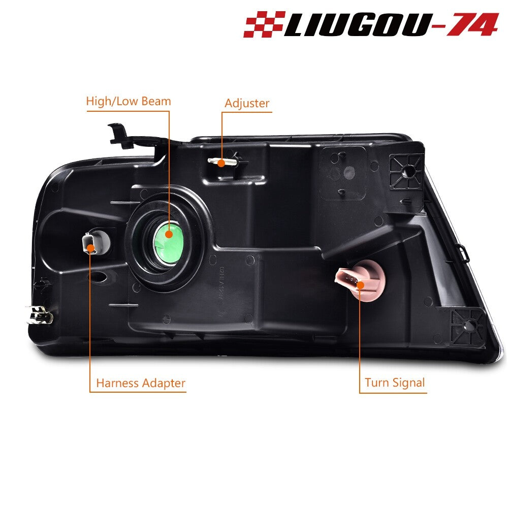 Suitable for 04-08 for Ford F150 pickups and 06-08 for Lincoln Mark LT transparent corner headlights (LG-).