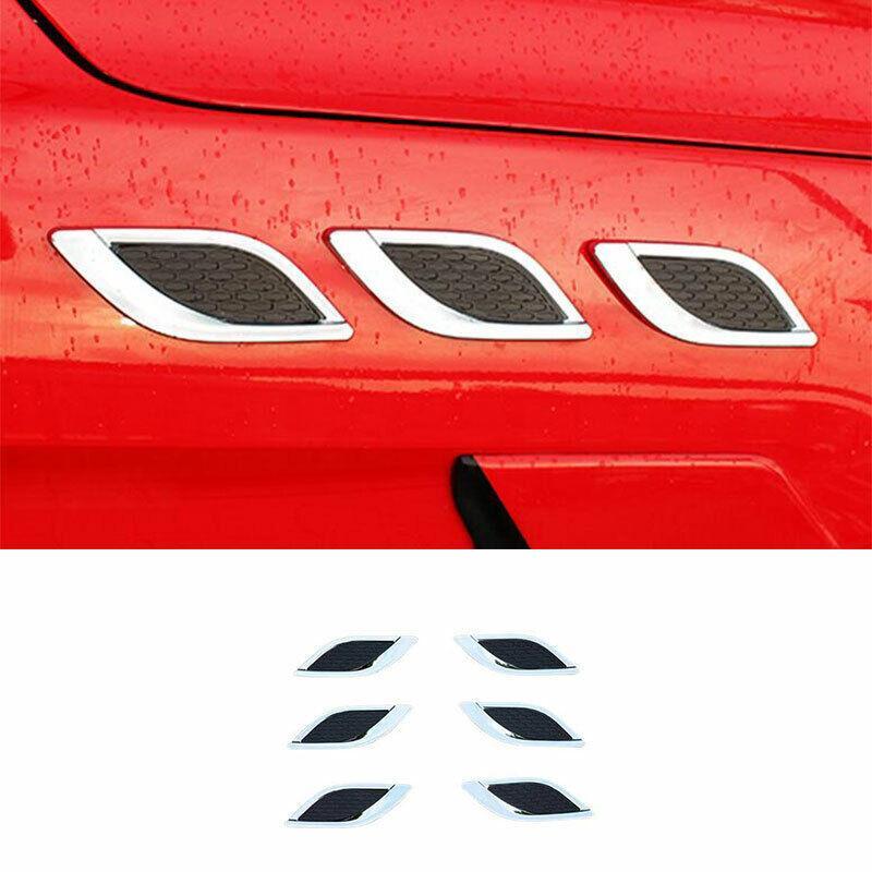 Fit for Ford for Mustang 2015-2022 ABS Chrome Side Vent Fender Flank Cover Trim 6PCS