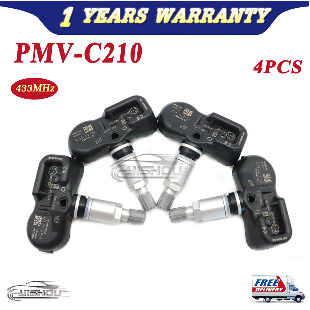 Set of 4 TPMS Tire Pressure Sensor for Toyota Avensis Yaris Auris RAV4 IV 433MHz