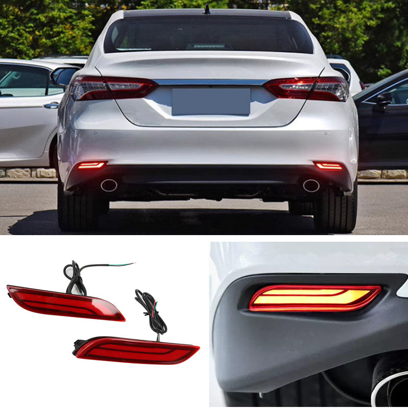 for Toyota for Camry 2018-24 Rear Bumper Fog lamp led brake light Kit Trim Refit 2x