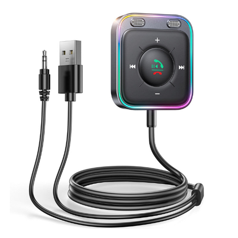 Wireless Bluetooth 3.5mm AUX Audio Stereo Car Receiver Adapter Plug and Play