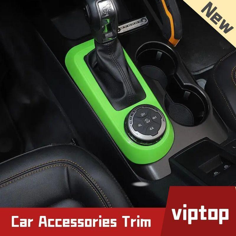 2021-2023 for Ford Bronco Gearbox Gear Shift Panel Cover Trim Decor Green ABS