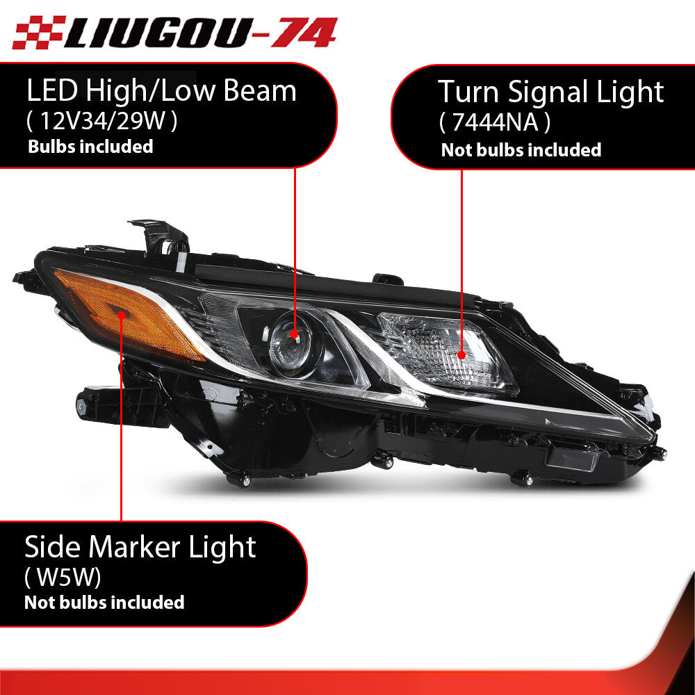 pair of projector headlight assemblies suitable for 2018-2022 for Toyota for Camry Le Se