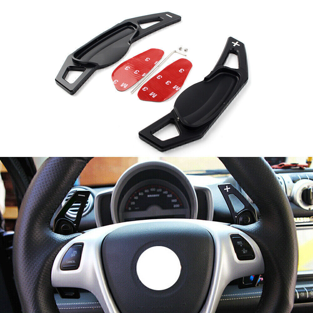 Alu Steering Wheel Shifth Sifter Paddle for Benz for Smart Fortwo (W451) 2007-17 BLK