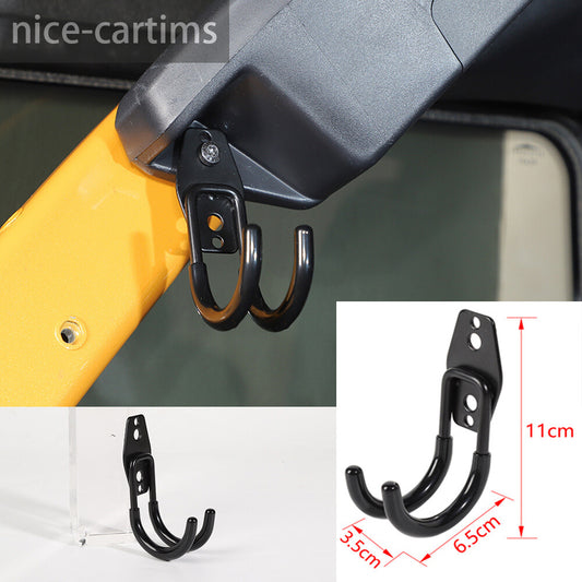 Round Car Coat Hanger Clothes Hook Trim Fit for Ford Bronco 2021-23 Black Small