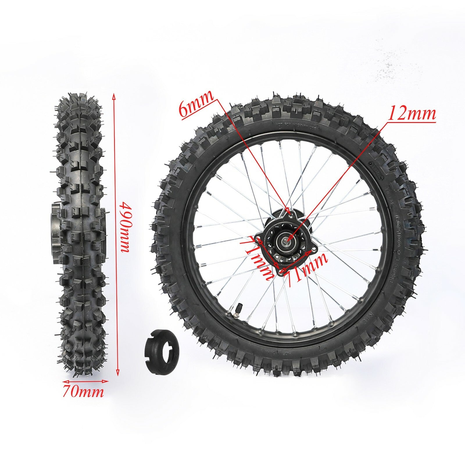 14-inch wheels, 60/100-14 tires, front fork assembly, pit-type bicycle cooler, Taodao SSR 110cc