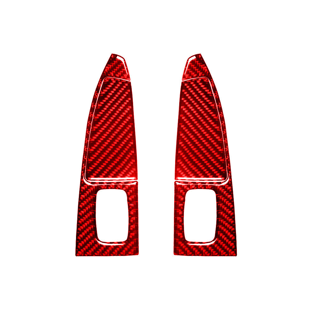7Pcs Red Carbon Fiber Rear Door Control Cover Trim for Hyundai Azera 2006-2011