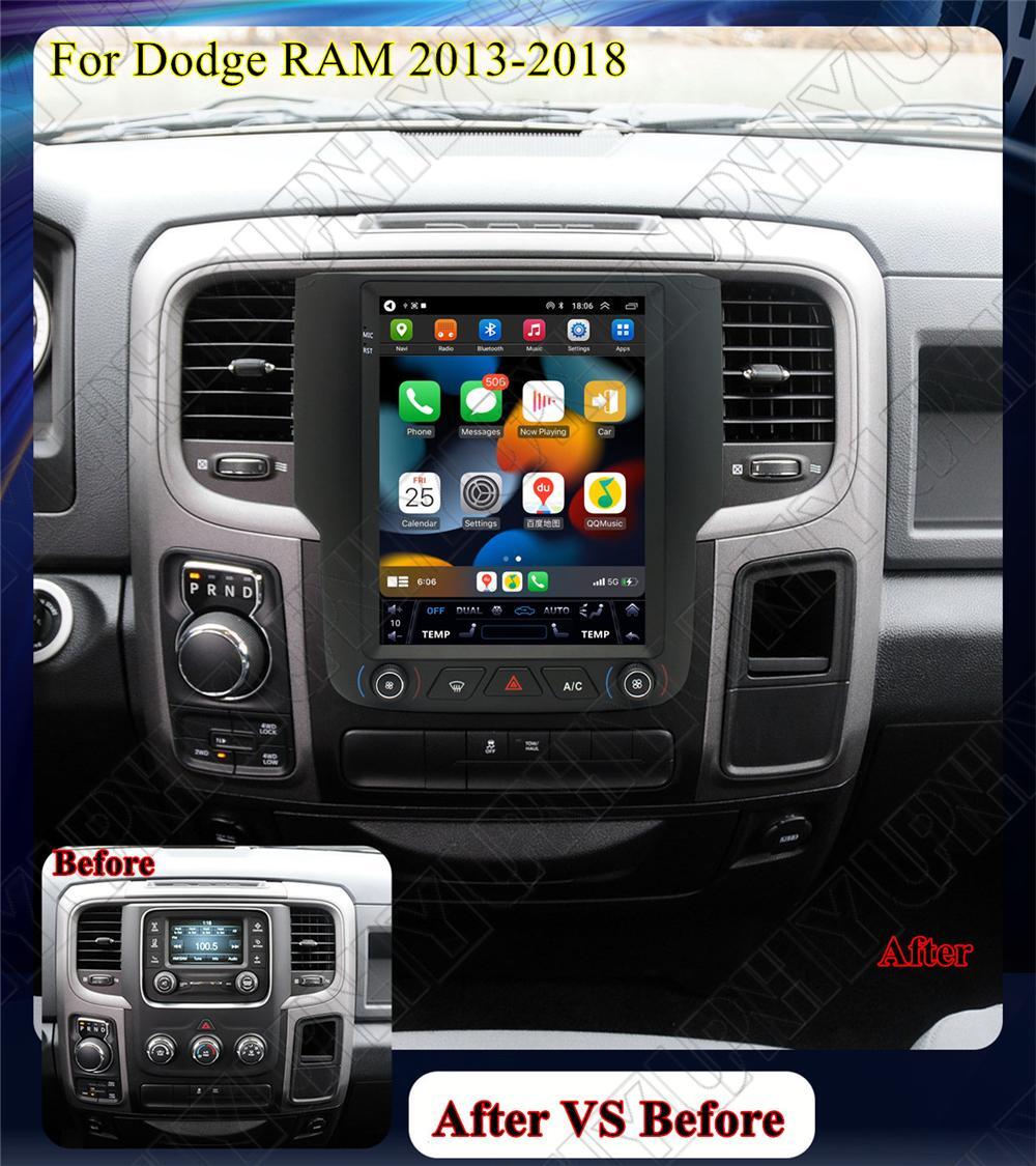 For 13-18 for Dodge for RAM 1500 3500 Manual AC Carplay Stereo Radio GPS Nav 9.7 Player