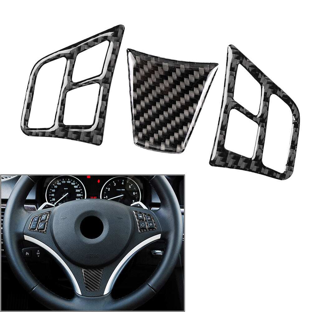 Carbon Fiber Look Steering Wheel Cover Trim for BMW 3 Series E90 E91 E92 E93