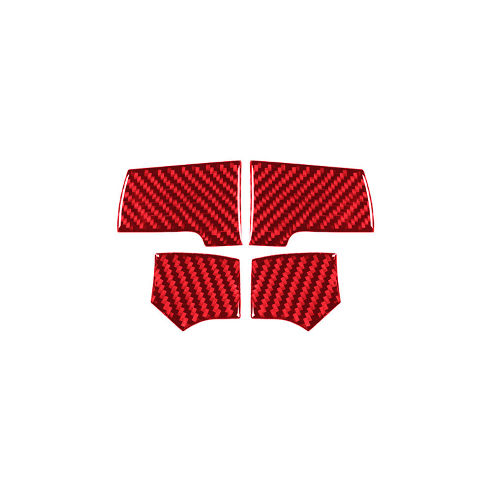 Red Carbon Fiber Interior Steering Wheel Cover Trim for Ford F-150 FX4 2004-2008