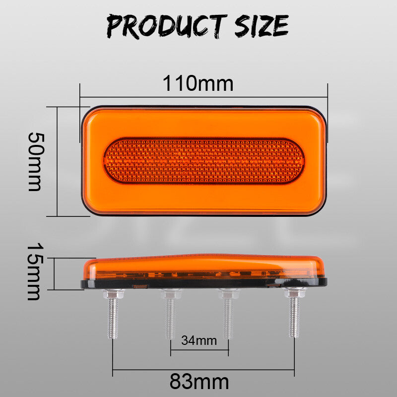 2PCS LED Tail Light Bar Turn Signal Brake Lamp DRL Motorcycles Truck Car ATV UTV