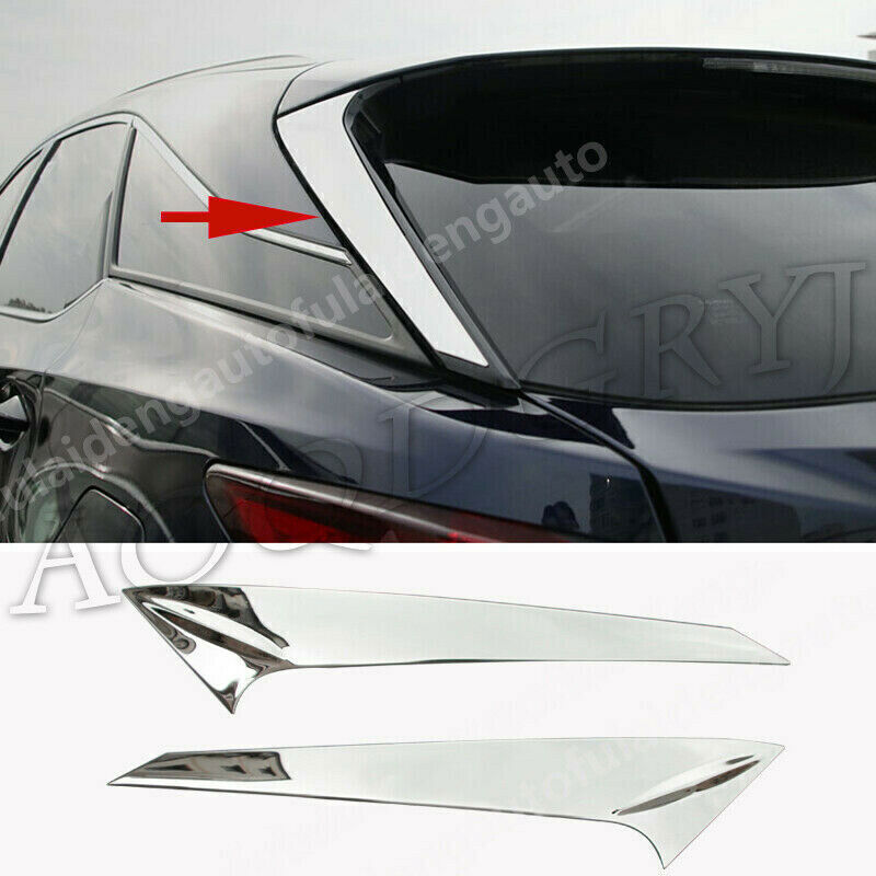 Chrome Rear Window Side Spoiler Wing Cover Trims for Lexus RX350 450H 2016-2019