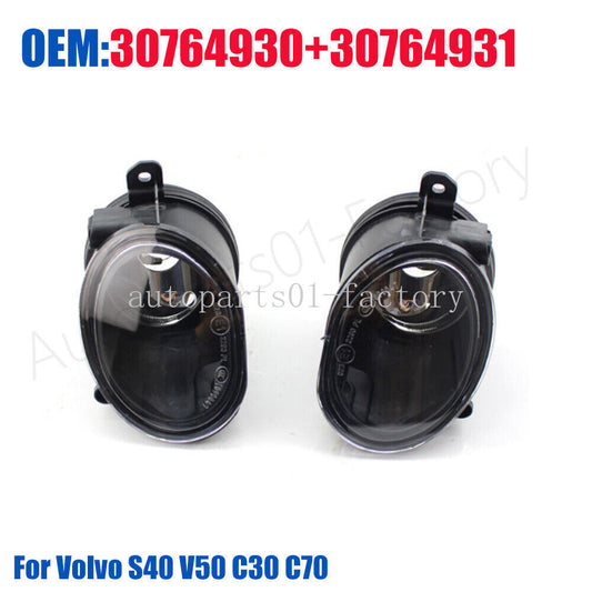1Pair Front Left+Right Fog Light Driving Lamp for Volvo S40 V50 C30 C70