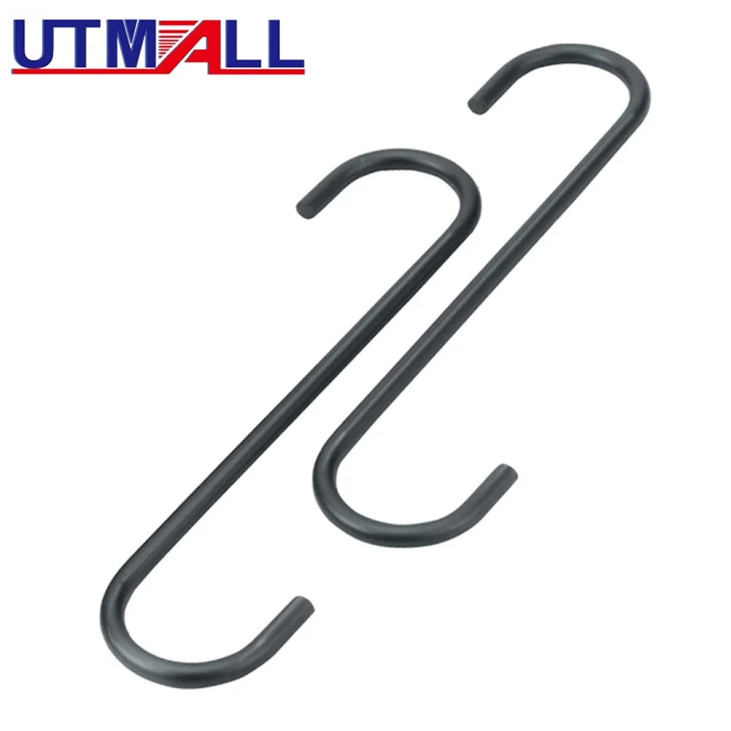 Two steel brake caliper hooks for suspension shaft brake bearings