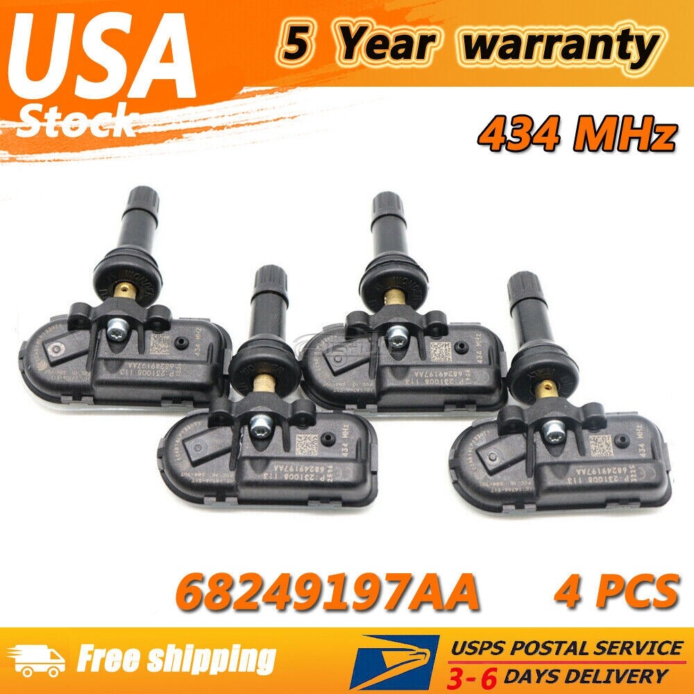4x TPMS TIRE PRESSURE SENSOR 68249197AA for Jeep Cherokee for Dodge for RAM 1500