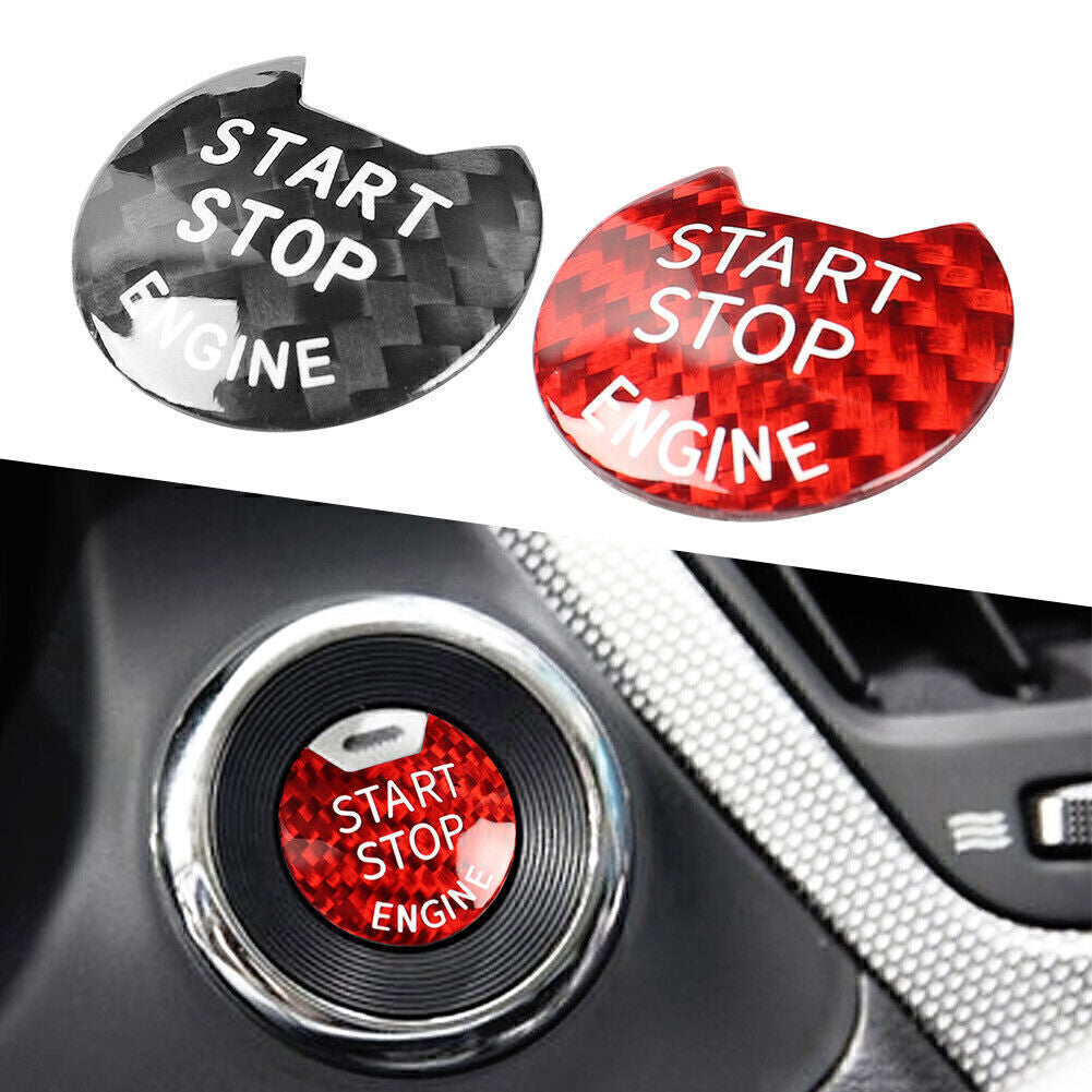 Carbon Fiber Engine Start Stop Push Button Cover Fit for Nissan for Infiniti Q50 Q60