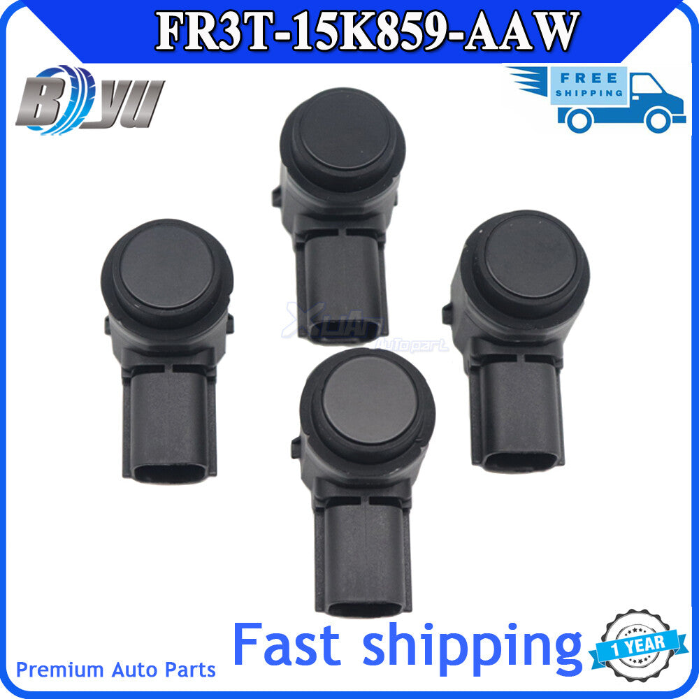 4-pack Parking Assist Sensors FR3T-15K859-AAW for 2015-2017 for Ford Explorer (Black)
