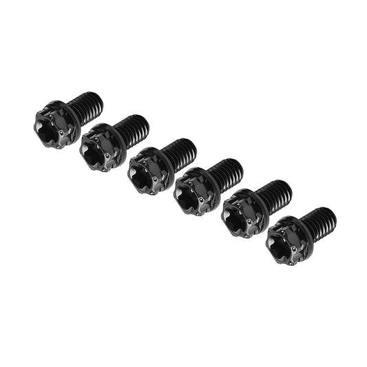 6pcs Bolts Torx Head Flange Screws M10x15mm Black For Motorcycle Bike