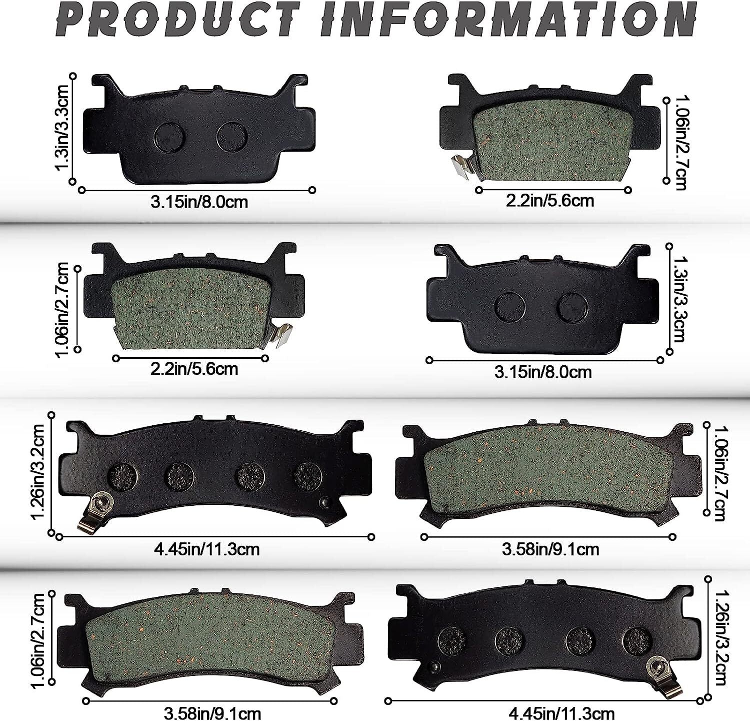 Brake Pads Front Rear for Honda Pioneer Talon 1000 1000R 1000-5 SXS 06451HL4-A01