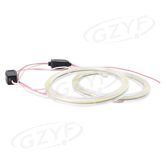 100mm 117 COB LED Angel Eyes Halo Ring Fog Housing Lamps 12-24V Pure White Car