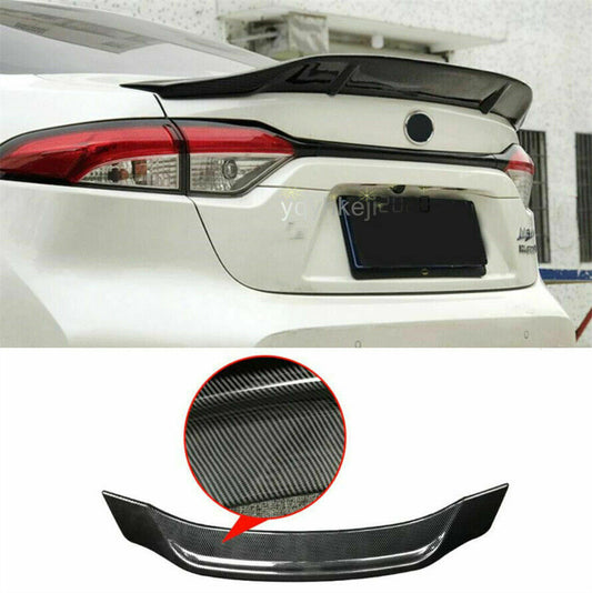 for Toyota for Corolla 2019-2022 Carbon Fiber Rear Tail Trunk Spoiler Boot Lip Wing