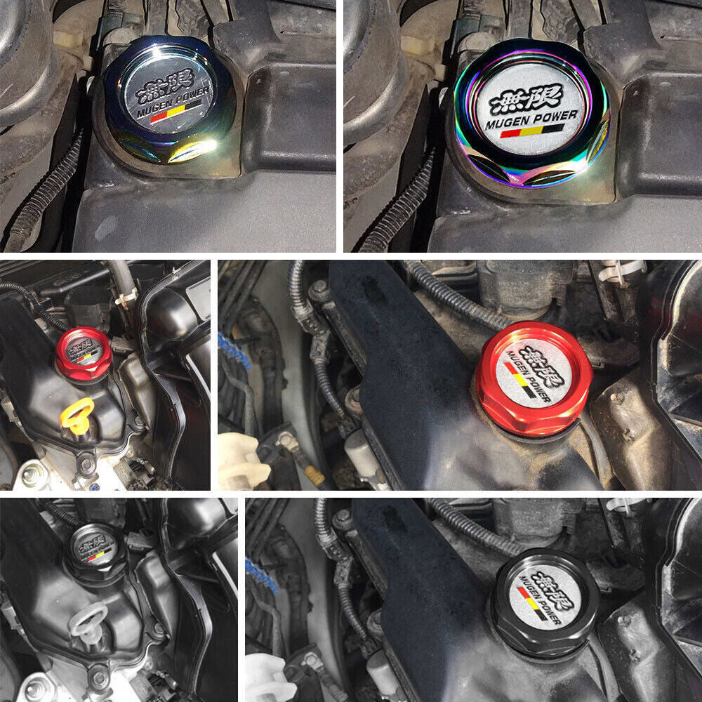 JDM Gold Engine Oil Filler Cap + Radiator Cap + Battery Tie Down for Honda for Acura