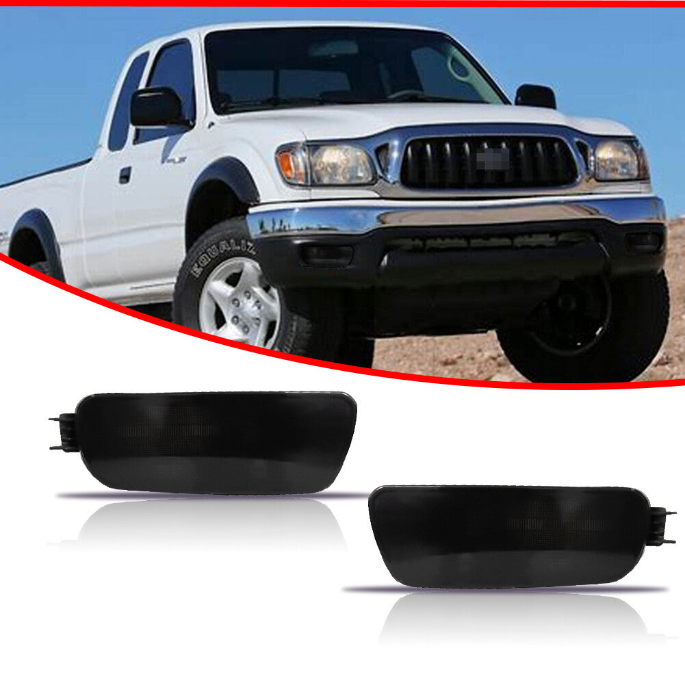 2-Piece Smoked Front Bumper Turn Signal Light Housing Kit for 2001-04 for Toyota Tacoma