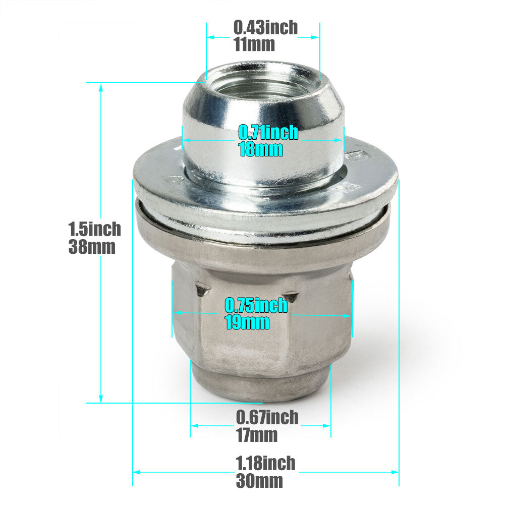 5x Wheel Lug Nuts Fits for Jaguar S-Type X-Type XJ XJR XF 1999-2011 C2C35294010