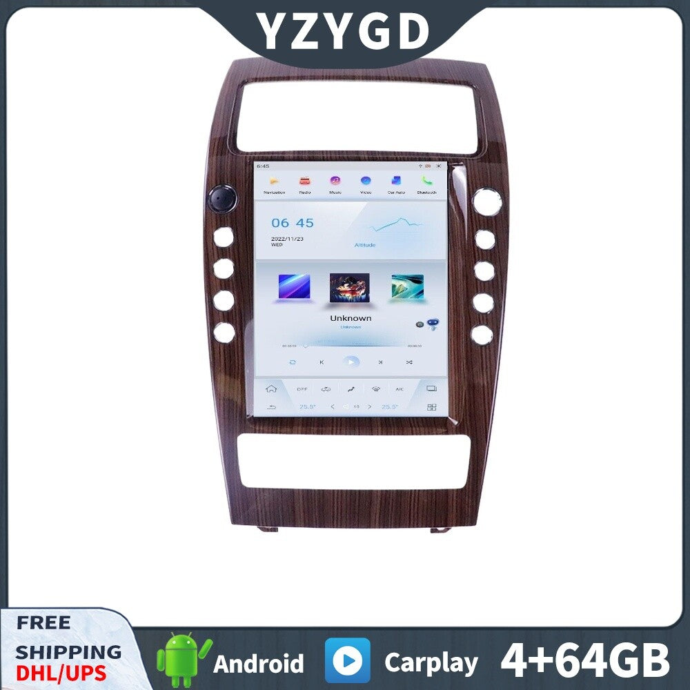 for Maserati Quattroporte 2004-2012 CarPlay 2Din Car Radio Stereo Player Screen