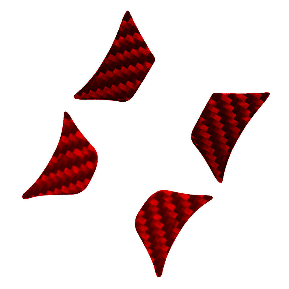 4X Red Carbon Fiber Cup Holder Inner Cover Trim for Honda Ridgeline 2017-2020