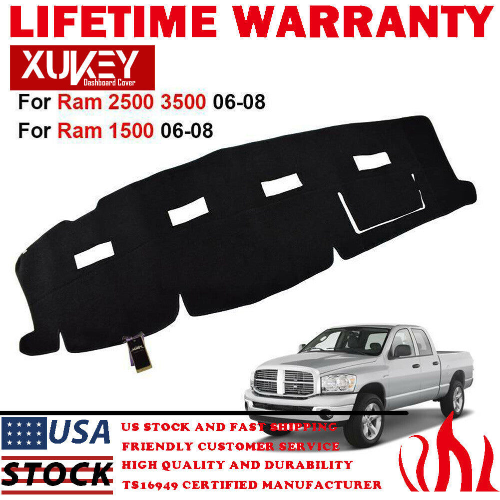 FOR 06-2008 for Dodge for RAM 1500 2500 3500 Pickup truck dash cover mat dashboard pad
