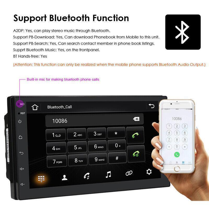 Auto Quad-core FM Radio GPS Navi 7 Android 10.0 2Din 16GB Stereo BT MP5 Player