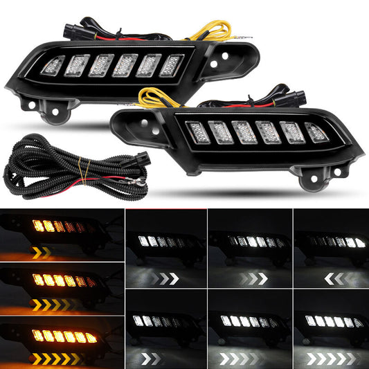 2X DRL LED Daytime Running Light Sequential Signal for Toyota Tacoma 2016-2022