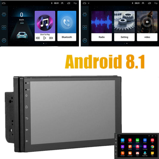 Android 8.1 GPS Navigation Car Stereo Radio Touch Screen 7 Video 2Din Multimedia