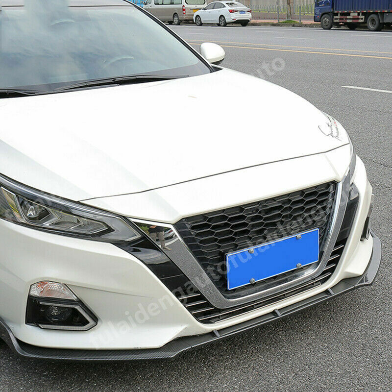for Nissan Teana Altima 2019-22 Carbon Look Front Bumper Lip Diffuser Guard Trim