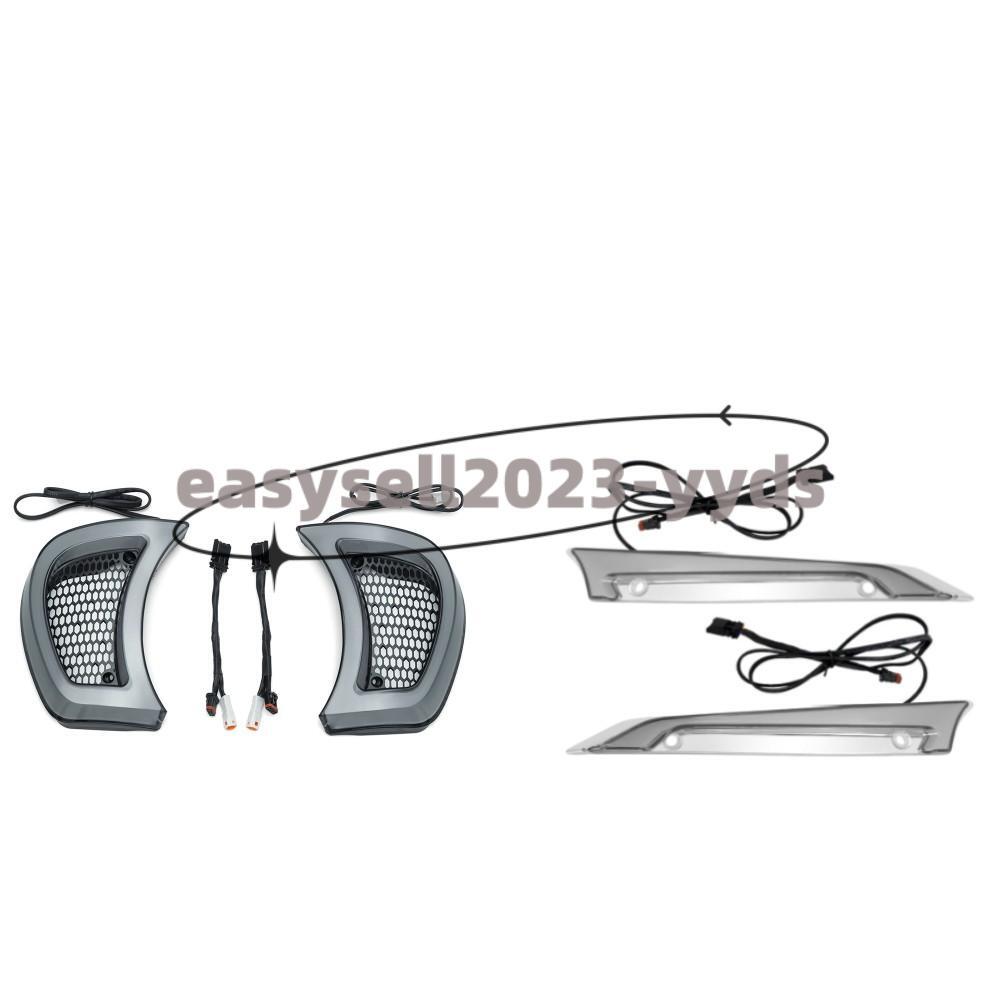 Headlight Vent Trim LED Turn Signal Lights for Harley FLTRX Road Glide 2015-2023