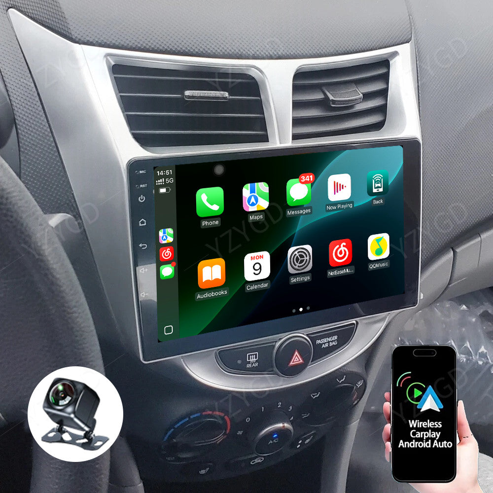 Apple CarPlay for Hyundai Accent 2012-2017 Car Radio GPS Navi Multimedia Screen