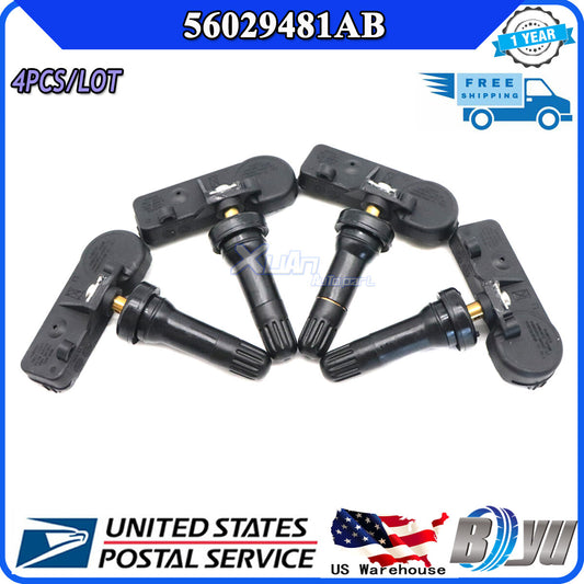 56029481AB is a new tire pressure monitoring sensor (433MHz) for Dodge for Ram for Jeep (4 PCS).