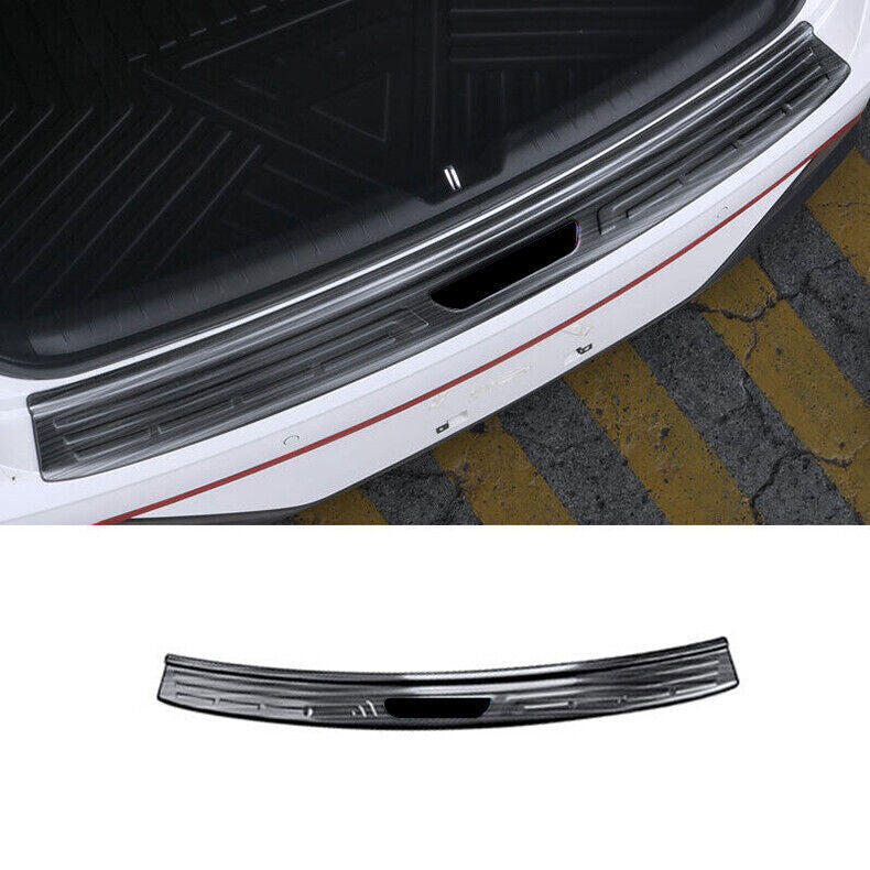 for Hyundai Sonata 2020-23 Black Steel Rear Bumper Sill Plate Protector Cover 1x